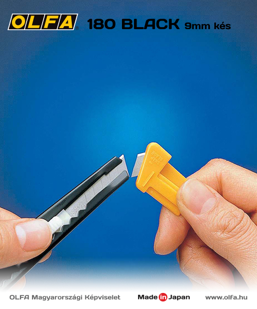 OLFA 180 Black 9mm standard kés/sniccer